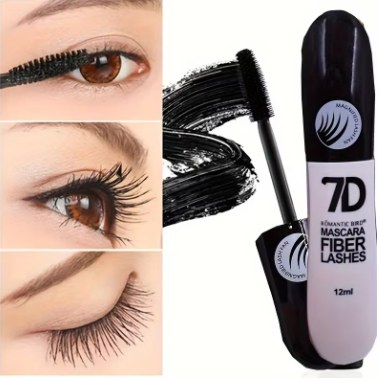 7D Fiber Mascara Set- waterproof, long-lasting, curl-enhancing, sweatproof, and smudge-proof for all skins.