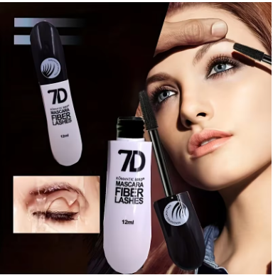7D Fiber Mascara Set- waterproof, long-lasting, curl-enhancing, sweatproof, and smudge-proof for all skins.