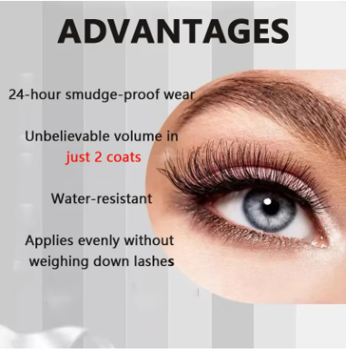 7D Fiber Mascara Set- waterproof, long-lasting, curl-enhancing, sweatproof, and smudge-proof for all skins.