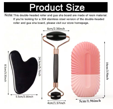 Ice Fac Roller Set – soothing facial tool for lifting, contouring, depuffing, and refreshing skin anytime.