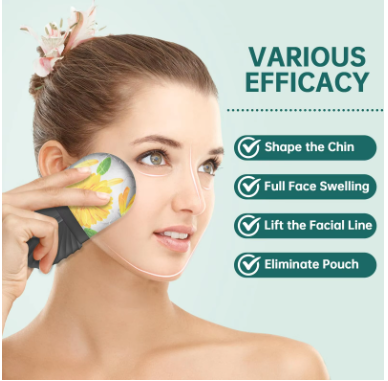 Ice Fac Roller Set – soothing facial tool for lifting, contouring, depuffing, and refreshing skin anytime.