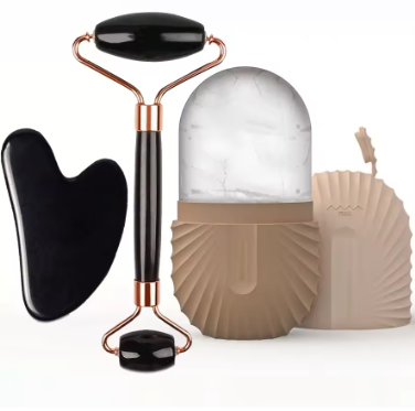 Ice Fac Roller Set – soothing facial tool for lifting, contouring, depuffing, and refreshing skin anytime.